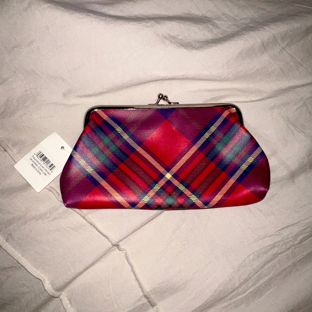 Cute Preppy Plaid Change Purse